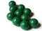 10 20mm Smooth Round Dark Green Beads Vintage Plastic Beads Lightweight Sturdy Beads